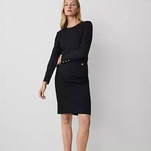 NWT Ann Taylor Petite Button Sheath Dress